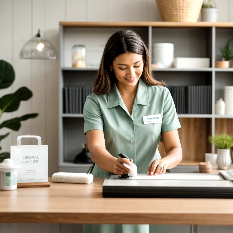 Lokales Sparklemaids Reinigungsteam bei der Arbeit